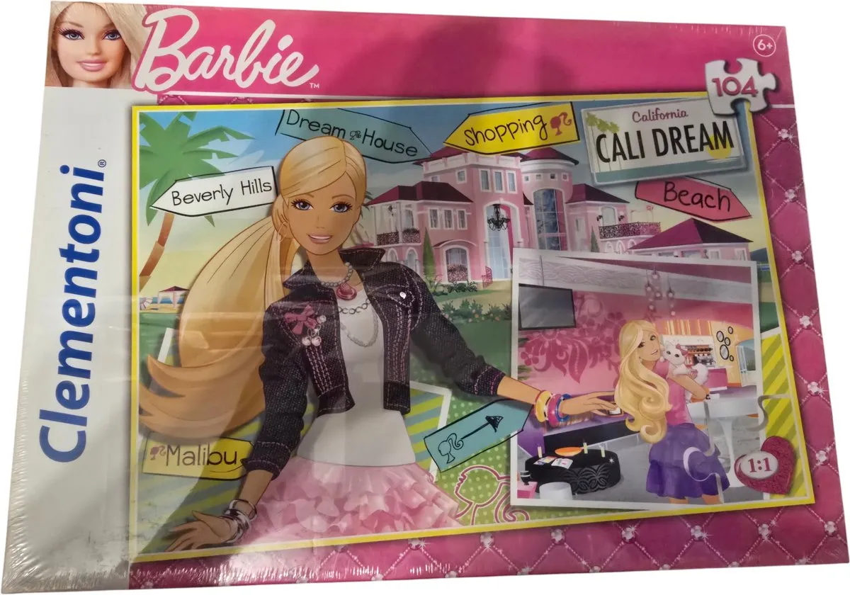 Clementoni Barbie Supercolor Puzzel 104 Stuks