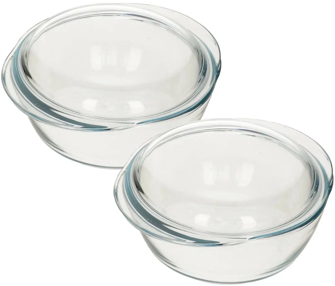 PYREX Ronde Glazen Ovenschaal met Deksel 2x - 2,1L - afbeelding 6 van 6