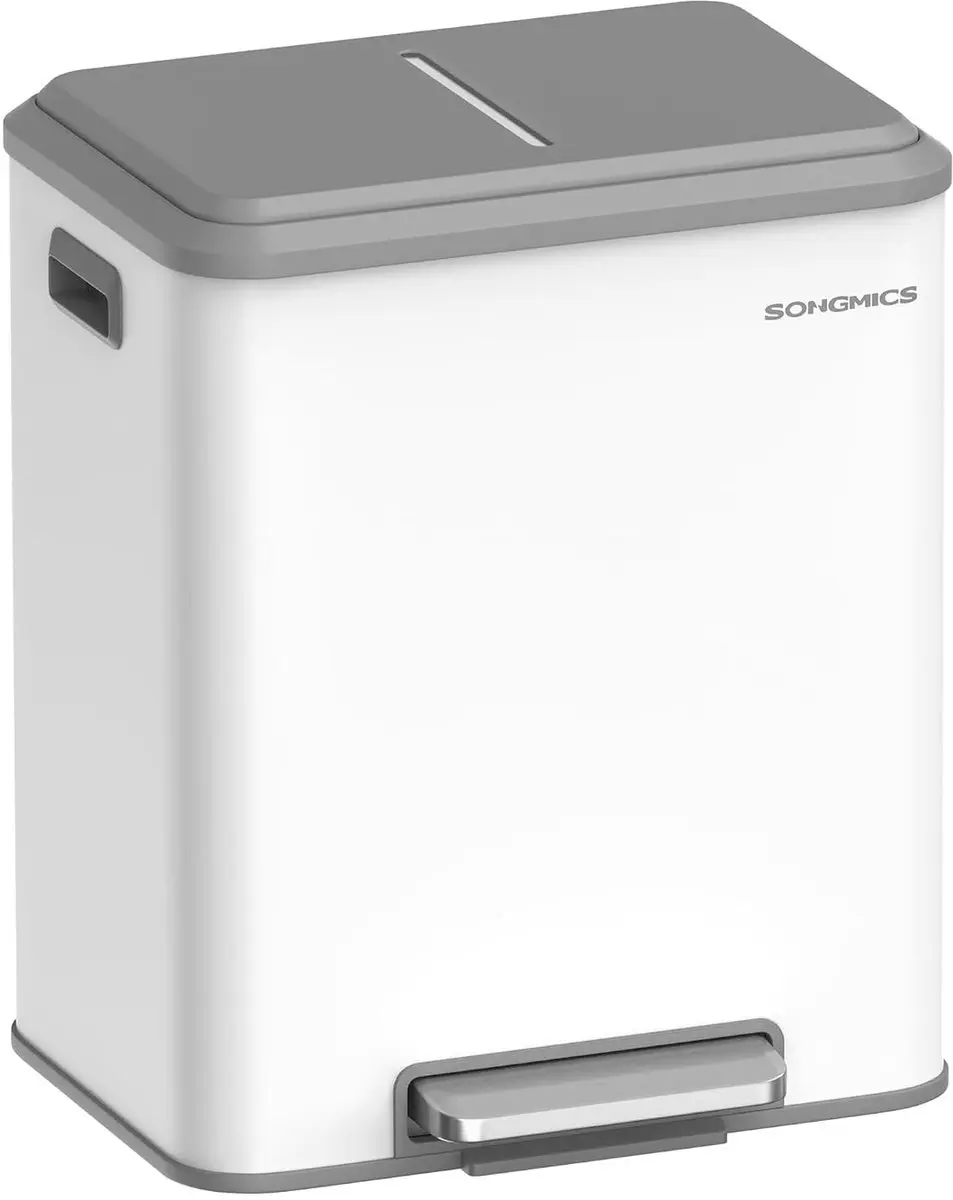 Songmics Vuilnisemmer 2x15L Afvalscheiding