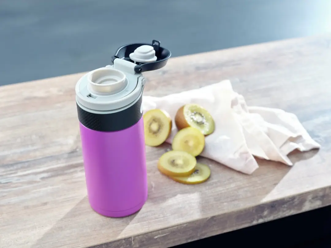 Leifheit Flip Thermosbeker 350ml - RVS - Paars