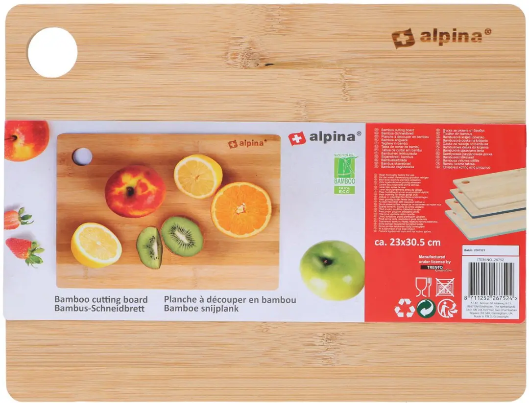 Alpina Bamboe Snijplank - Meerkleurig