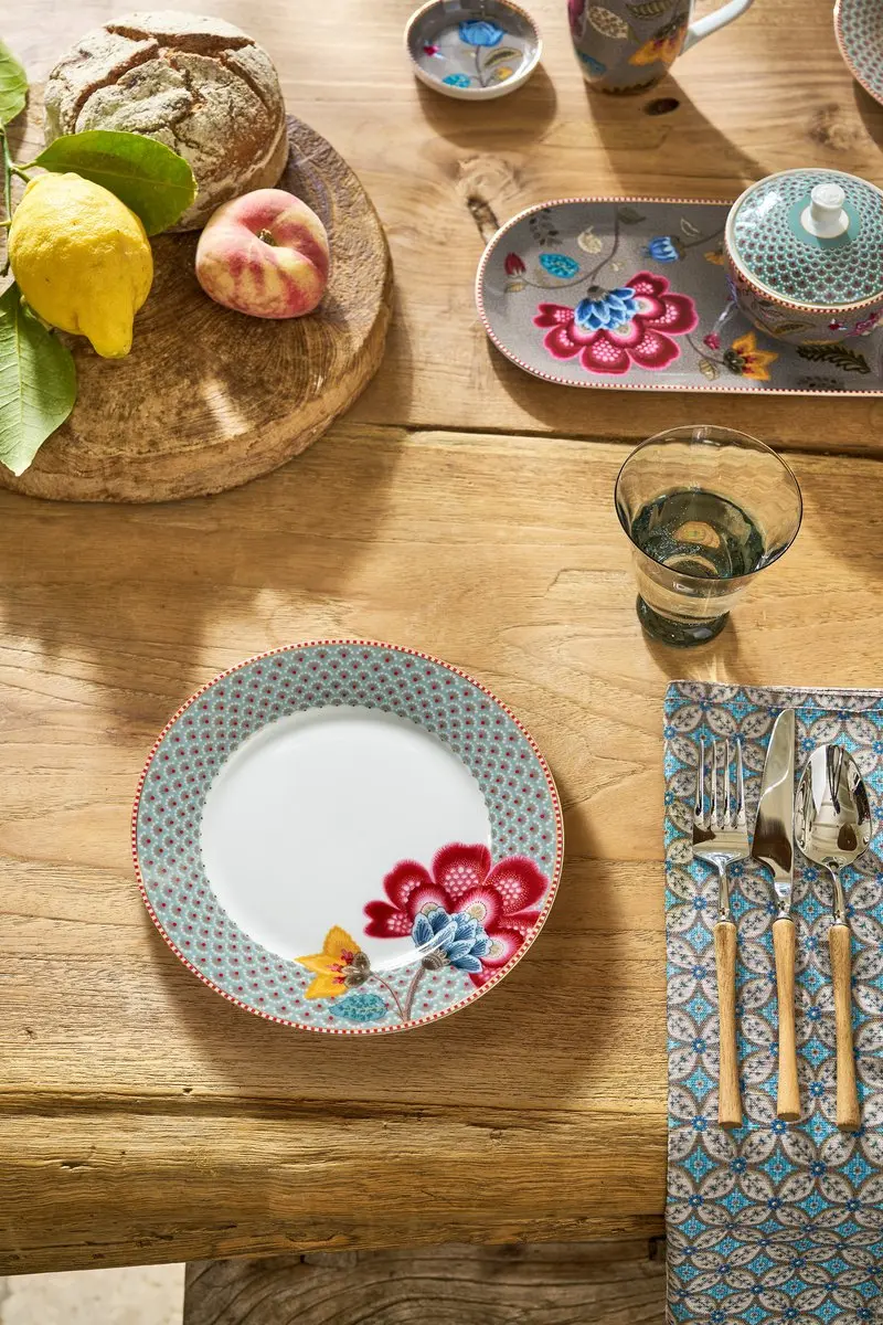 Pip Studio Blooming Tales Ontbijtbord 21cm - Blauw