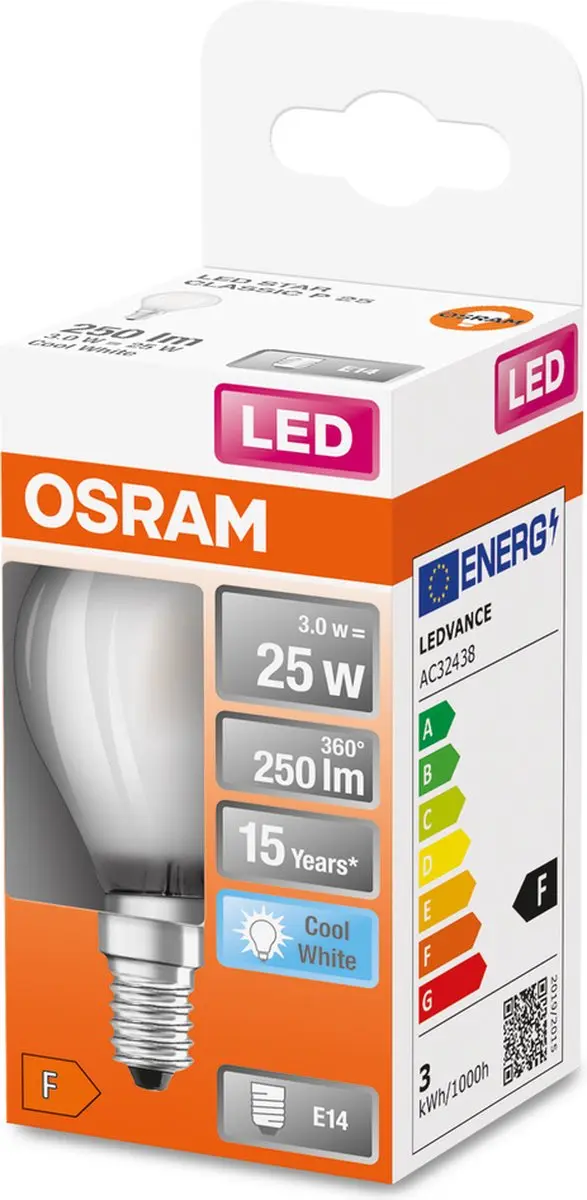 Osram LED-lamp E14 Peer 2.5W Koelwit