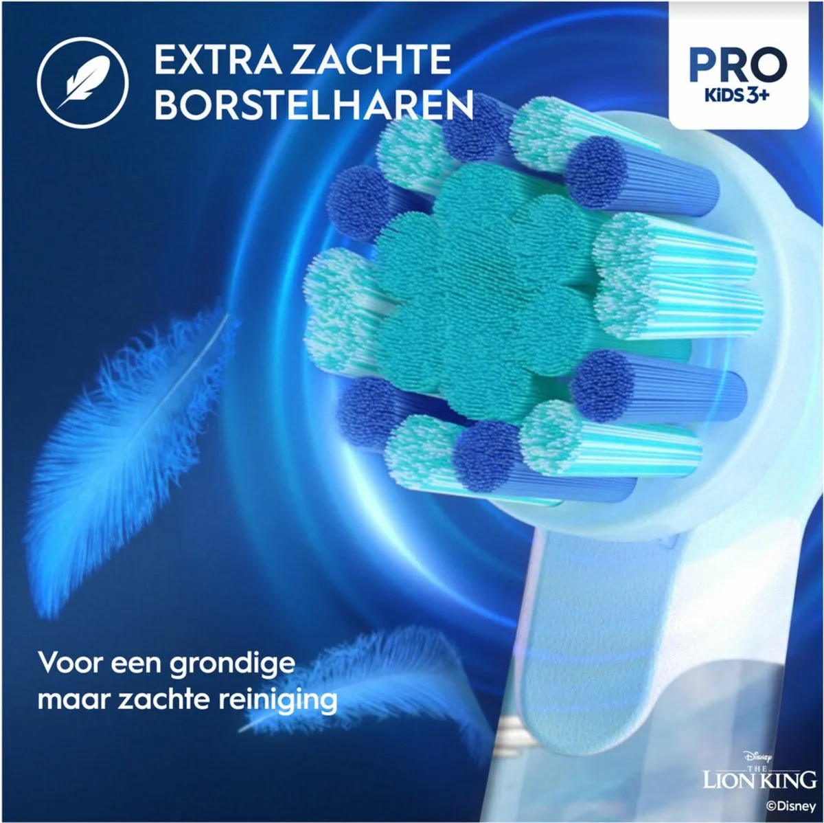 Oral-B Opzetborstels Kids Lion King - 4 Stuks - Blauw