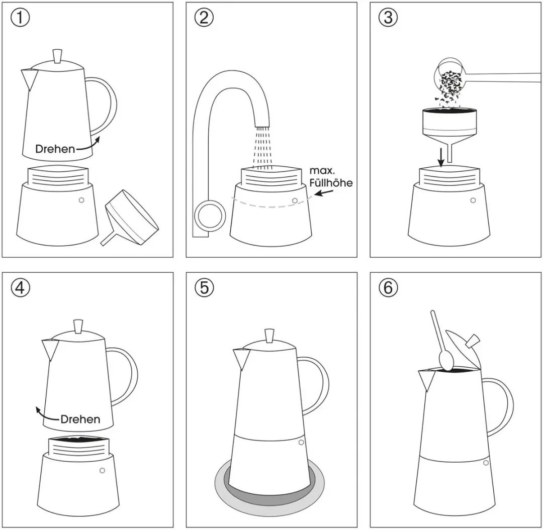 Cilio Figaro 4-kops Percolator - Zilver - 8.5cm