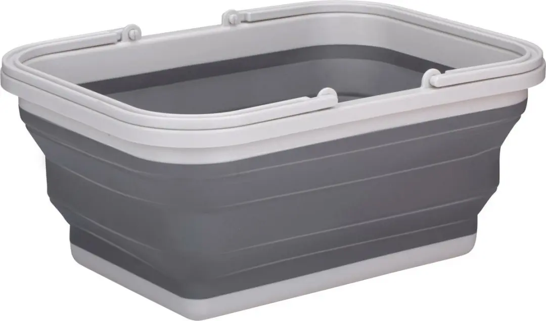 Alpina Opvouwbare Wasmand Grijs - 2 Stuks 19L