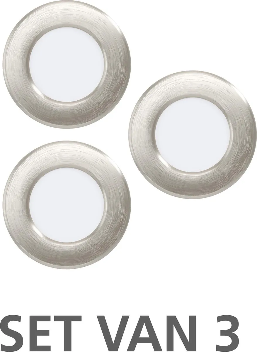 Eglo Fueva 6 Inbouwspot - Ø8.8cm - Grijs - 3 Stuks