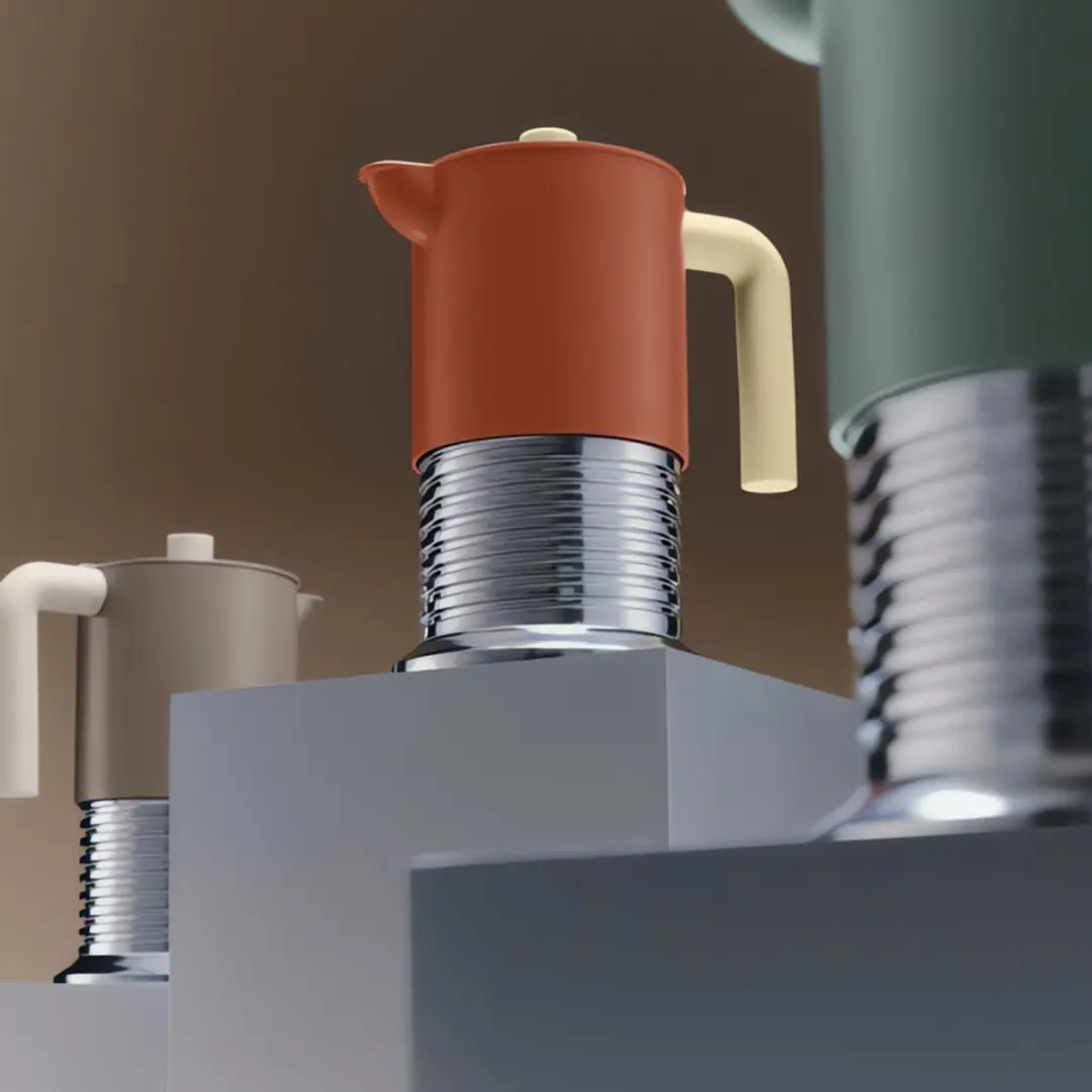 Alessi Vite PM01/3 BR Moka Pot - 3 Kopjes - Bruin