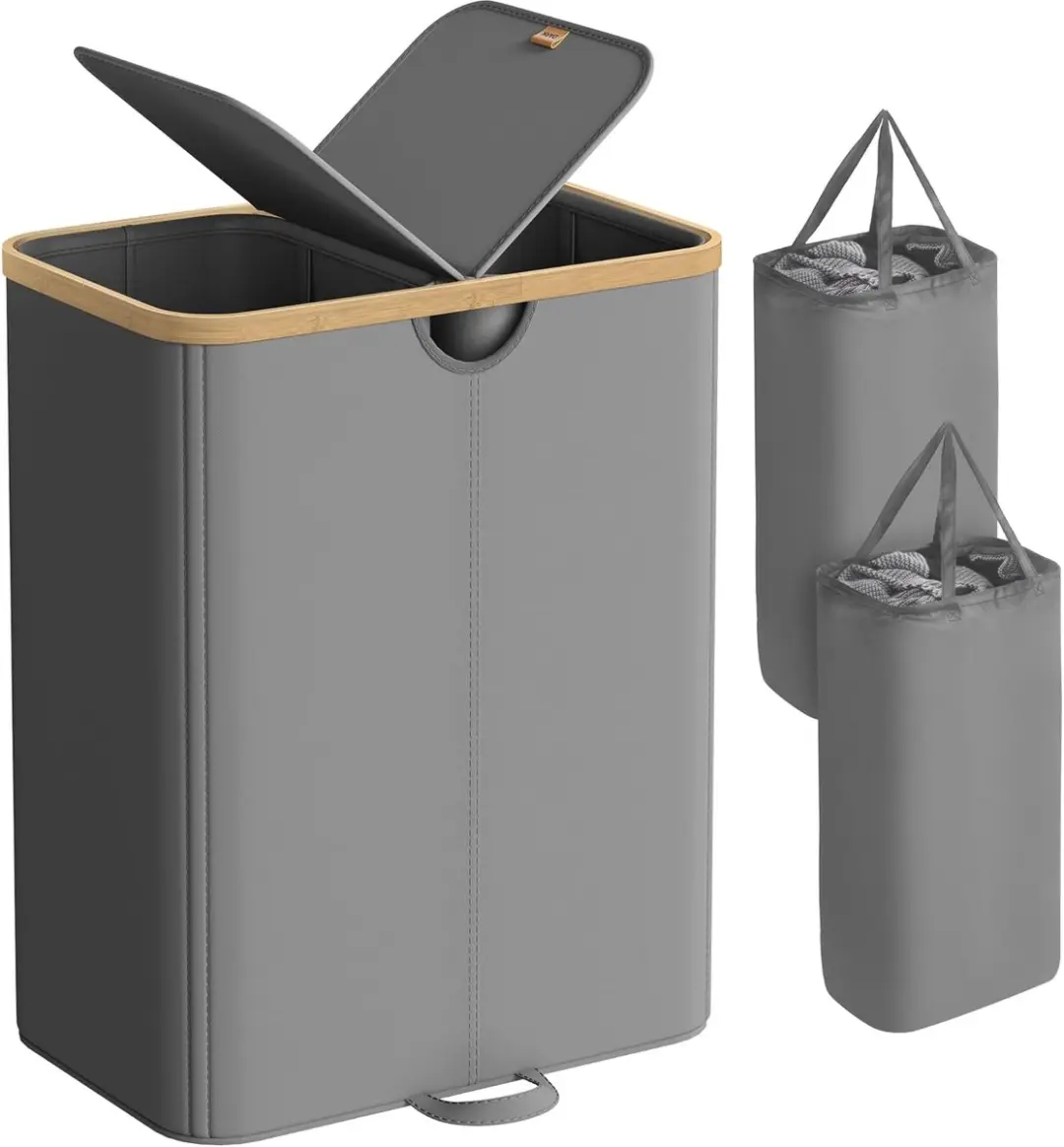 Songmics Wasmand 2 Compartimenten 150L