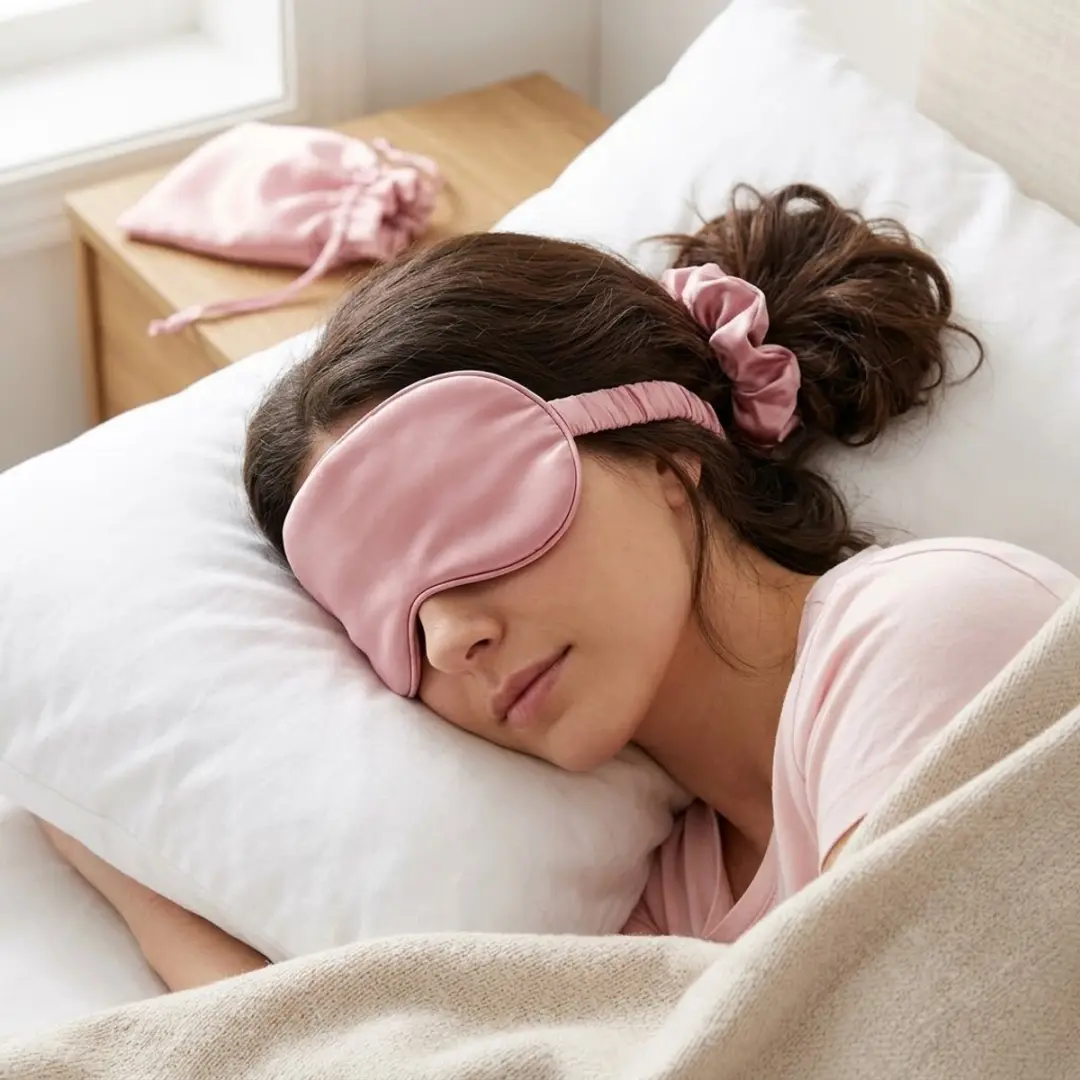 Nuvex Roze Reismasker 3-delig - Lichtgewicht Ademend
