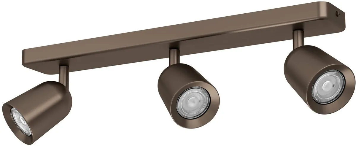 Eglo Camaldoli Spot GU10 - 3x 10W - Donker Brons - Kantelbaar