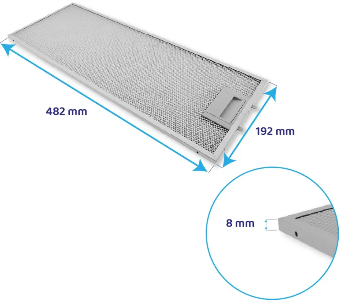 Bosch Metaalfilter 11022474 - 482x192x8mm