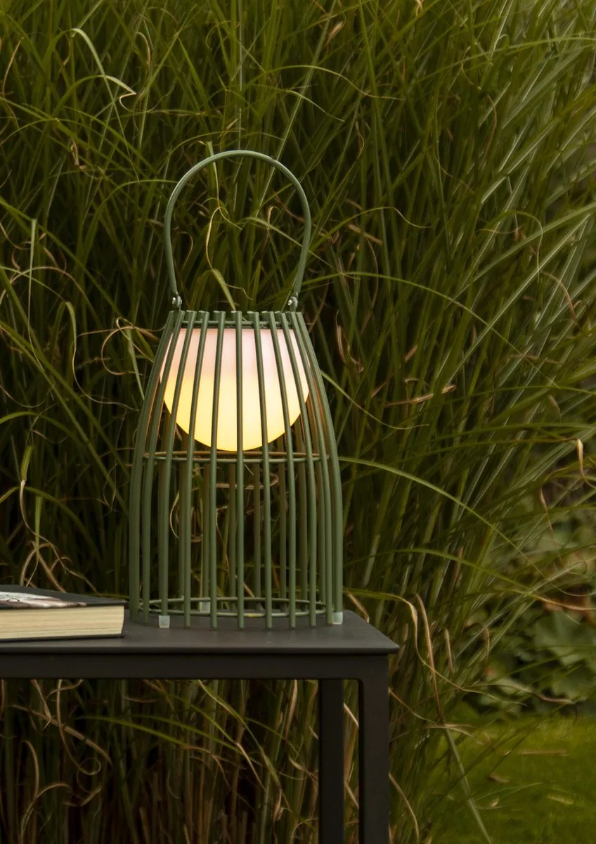 Lucide FJARA Oplaadbare Tafellamp Groen - Ø17,5cm LED 3000K IP44