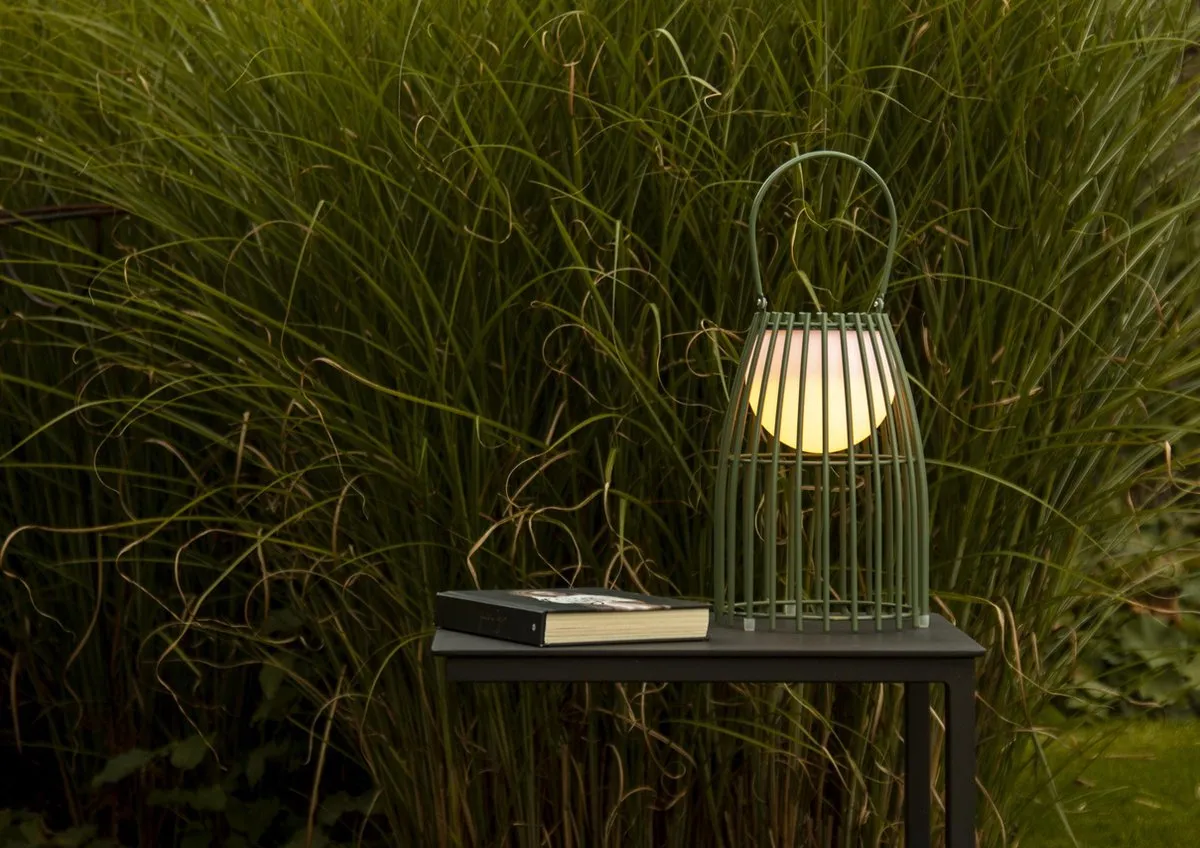Lucide FJARA Oplaadbare Tafellamp Groen - Ø17,5cm LED 3000K IP44
