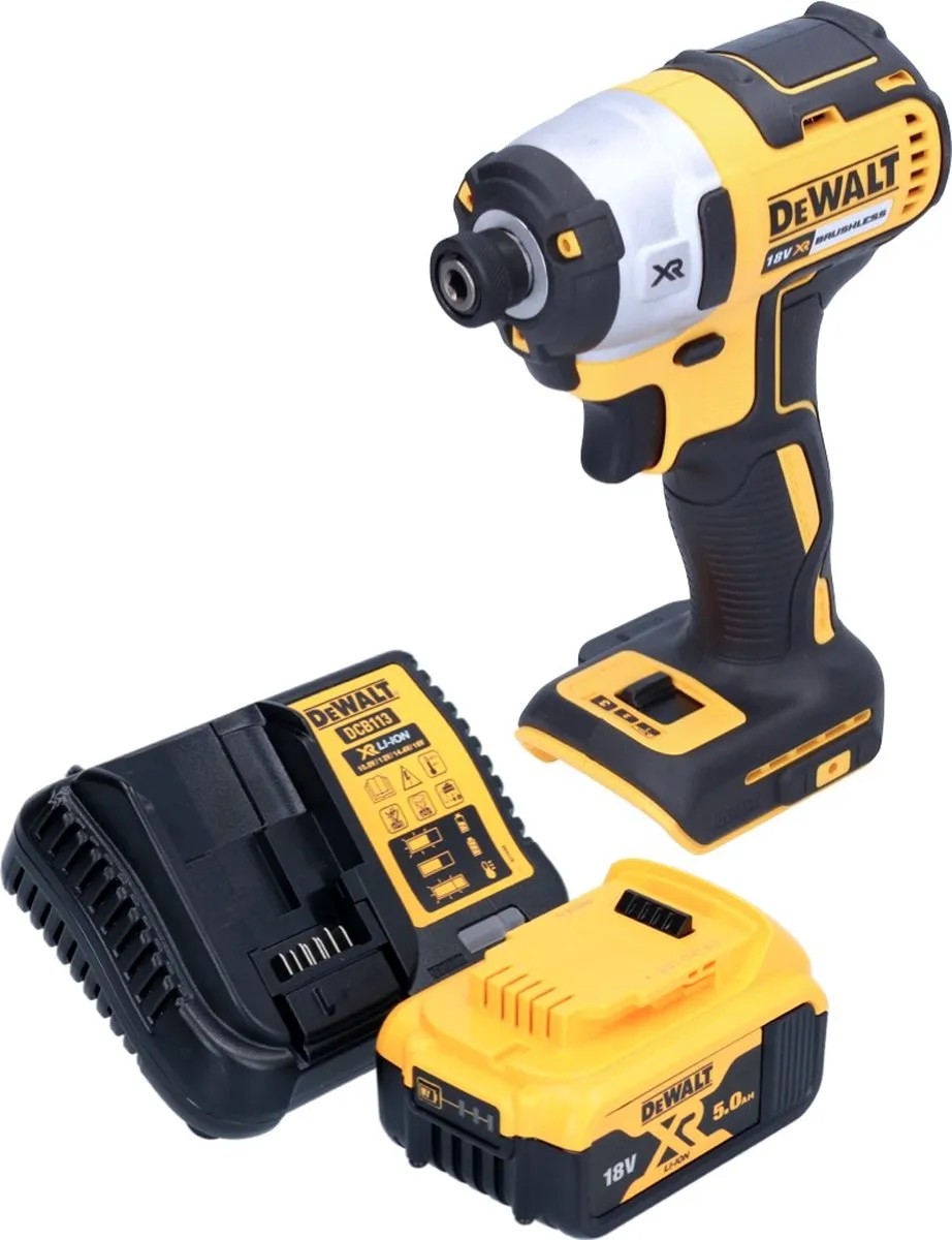 DeWalt DCF 887 P1 Slagmoersleutel 18V 205Nm - Borstelloos - 1x 5,0Ah