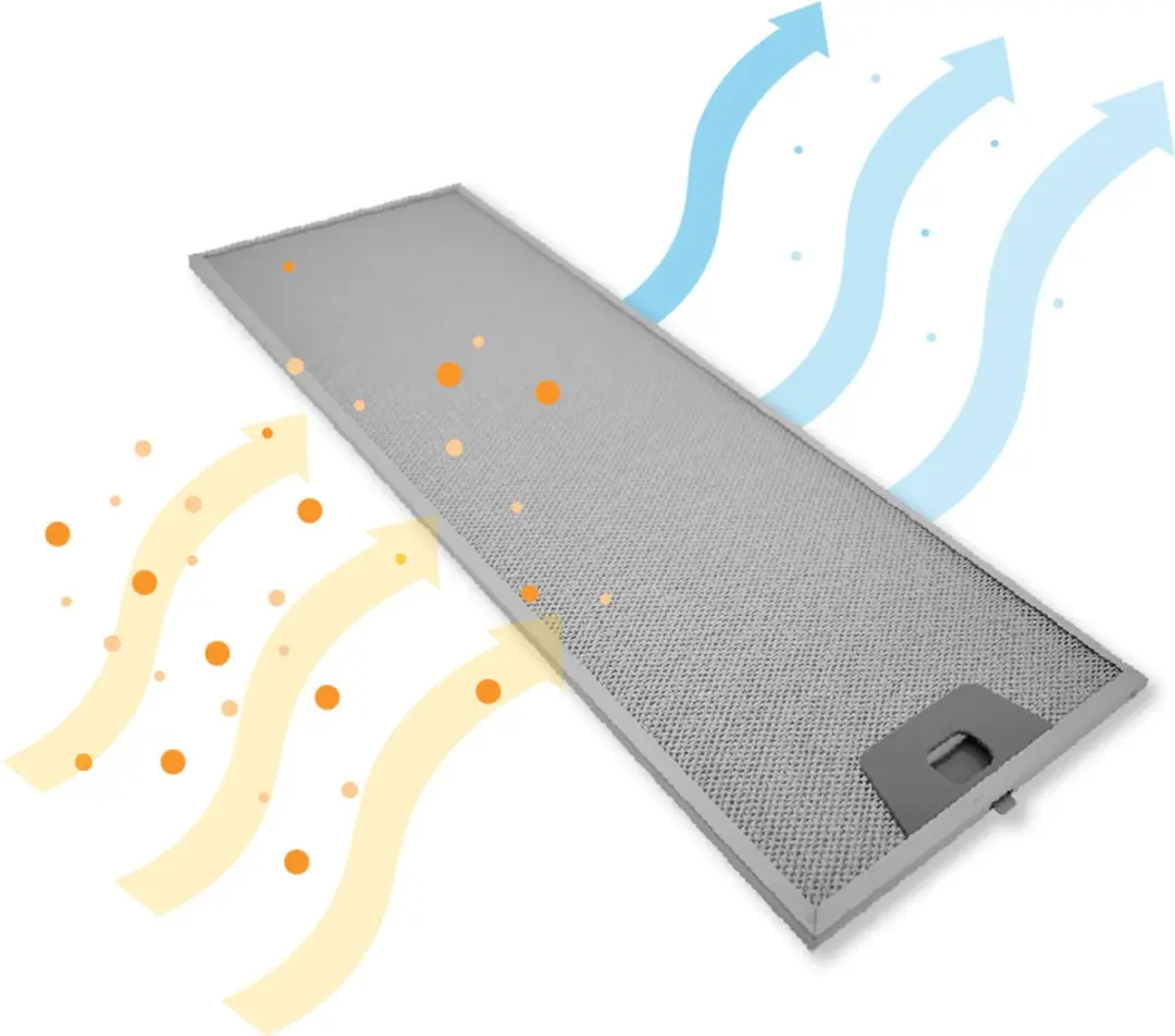 Beko Vetfilter Metaal 9188065383 - 515x186mm - Zilver