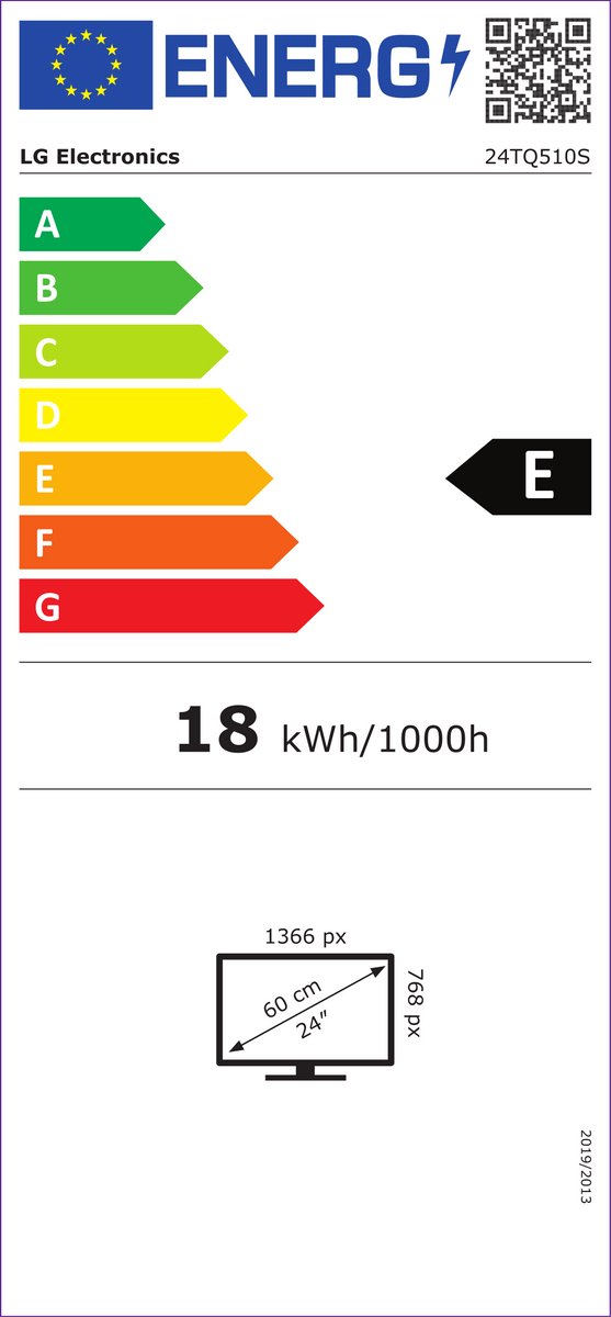 LG 24TQ510S-PZ - 24 inch - HD Ready LED - 2022 - Buitenlands model