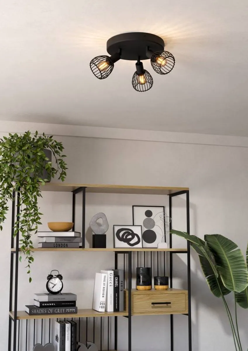 Eglo Sonnino Spot E14 - 3x Ø25cm - Zwart