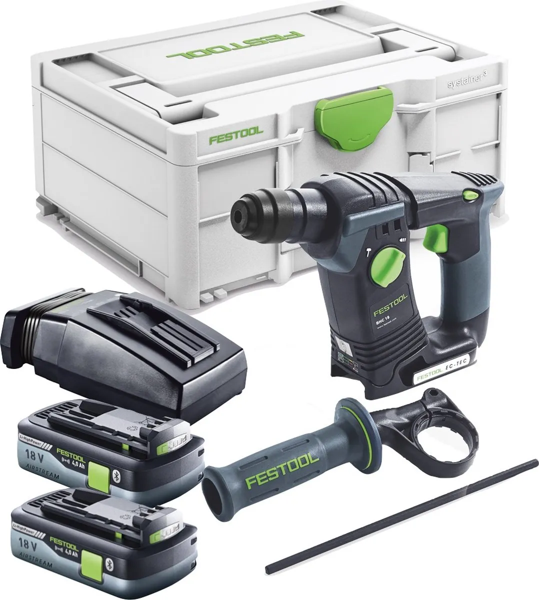Festool BHC 18-Basic Accuklopboormachine 18V SDS Plus - 2x 4.0Ah
