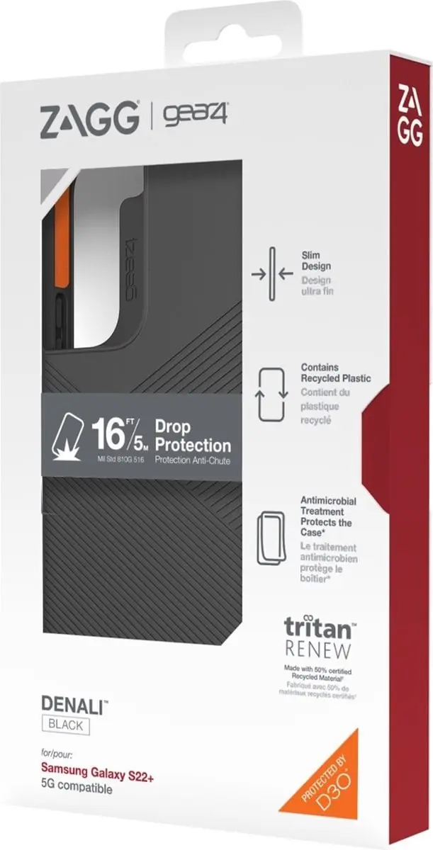 Gear4 Denali Hoesje Samsung Galaxy S22 Plus - Zwart