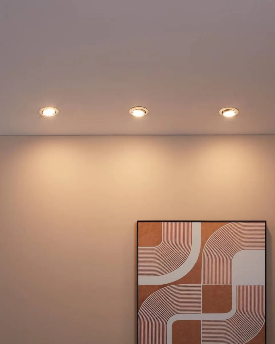 Eglo Peneto Inbouwspot LED Ø87mm Chroom - 3 Stuks