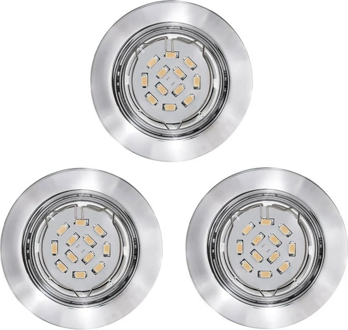 Eglo Peneto Inbouwspot LED Ø87mm Chroom - 3 Stuks