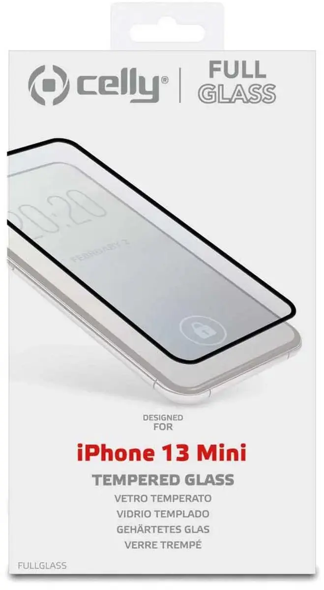 Celly iPhone 13 Mini FullGlass Screen Protector - FULLGLASS1006BK