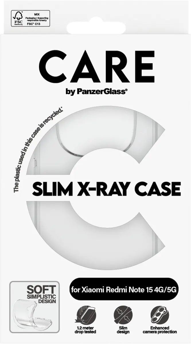 PanzerGlass X-Ray Case Xiaomi Redmi Note 15 5G - Transparant