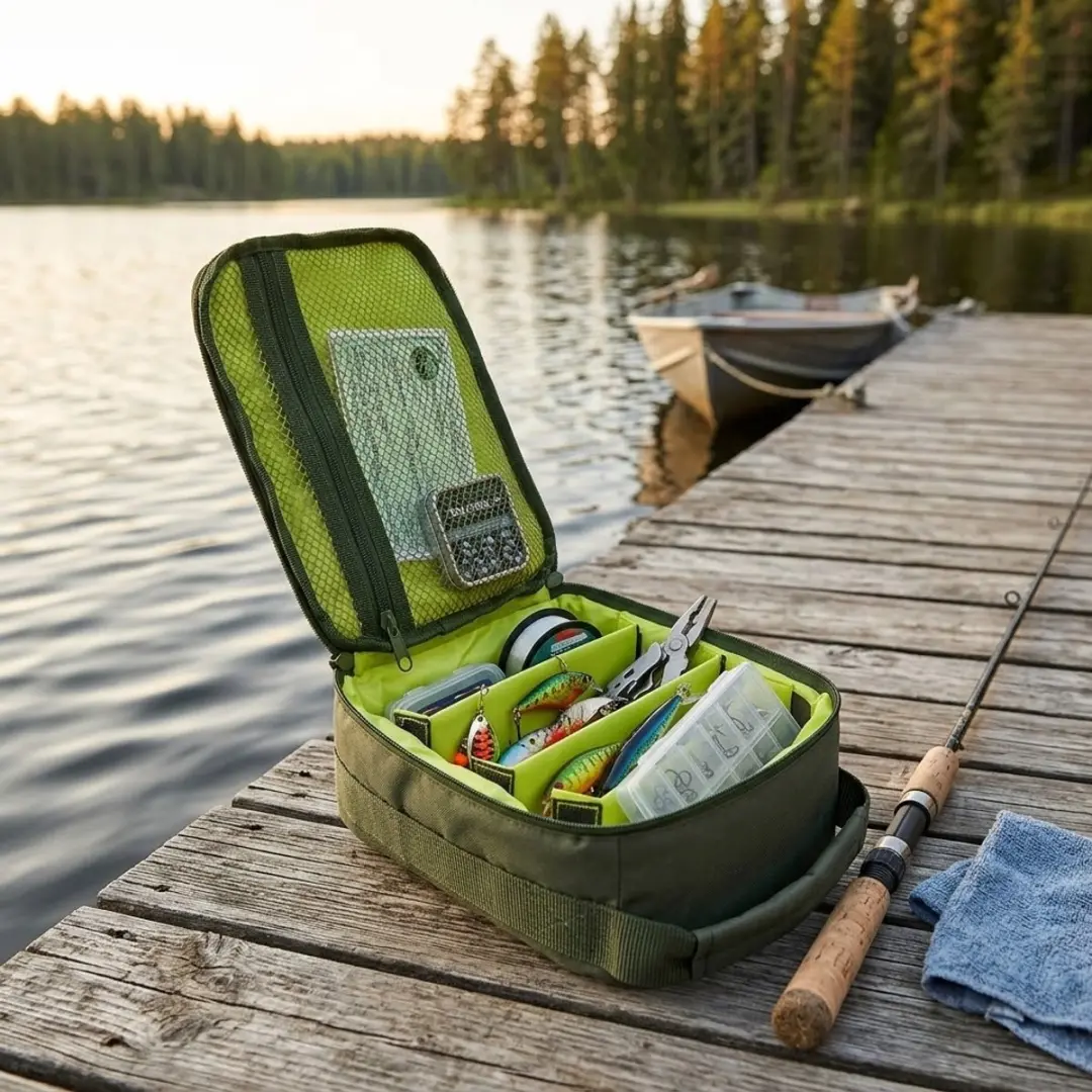 NUVEX Groene Vistas Vis Tas - Unisex - Ritssluiting - Meerdere Compartimenten