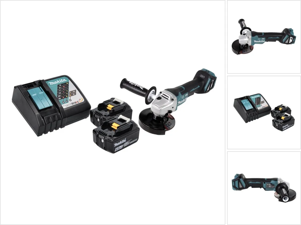 Makita DGA 517 RG Haakse Slijper 18V 125mm