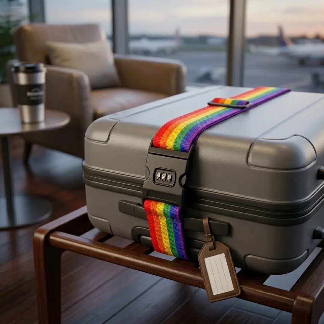NUVEX Regenboog Bagageriem met Codeslot 180cm - 2 Stuks