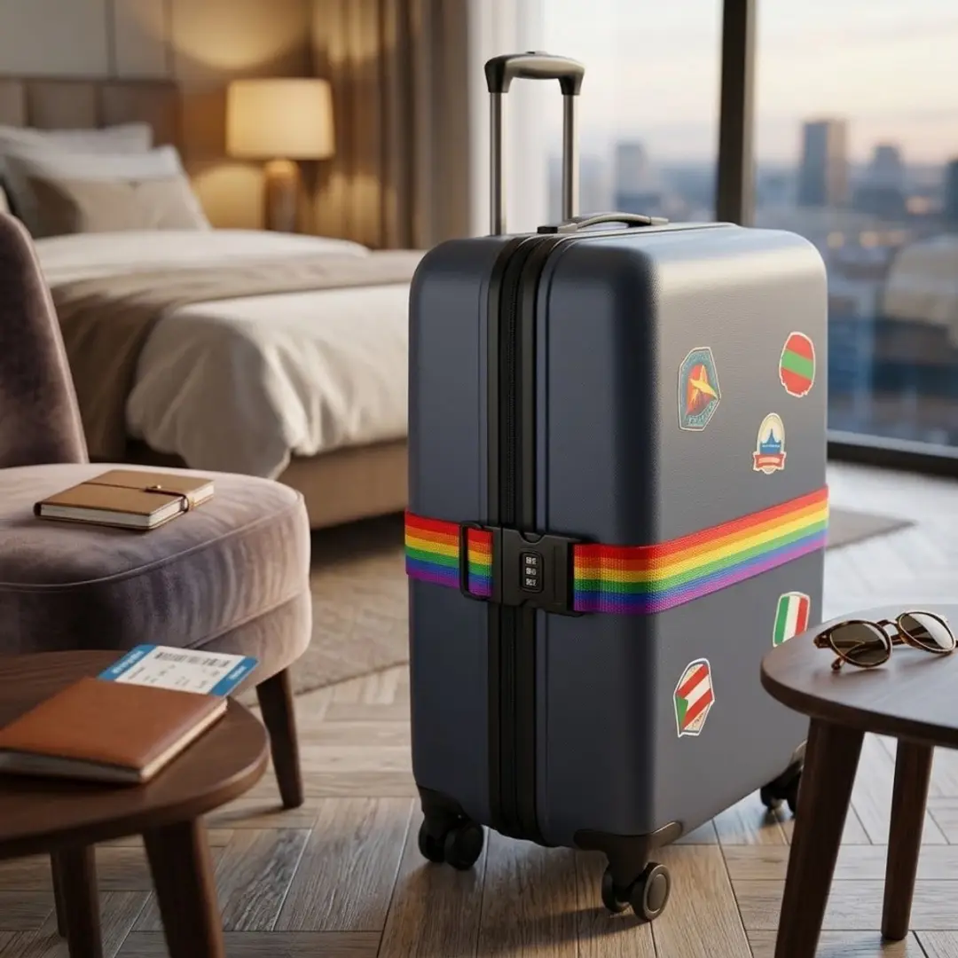 NUVEX Regenboog Bagageriem met Codeslot 180cm - 2 Stuks
