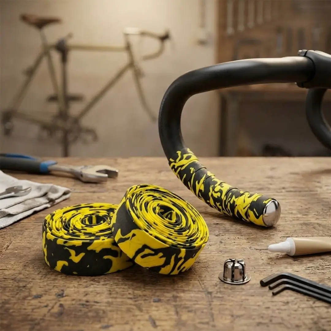 NUVEX Camouflage Stuurtape - Zwart/Geel