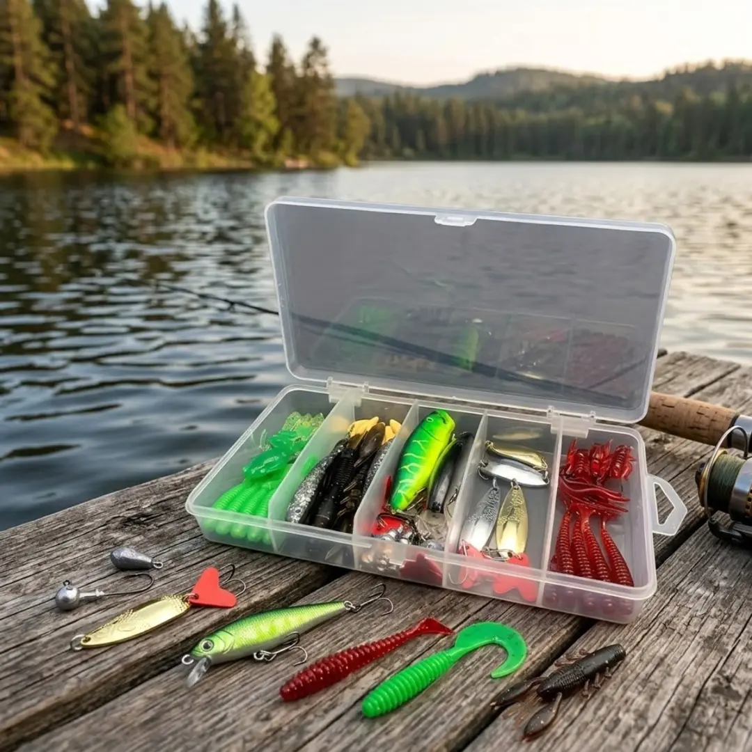 NUVEX Multicolor Vis Aas Set 84-delig - Softbait/Plug/Spinner/Lokazen