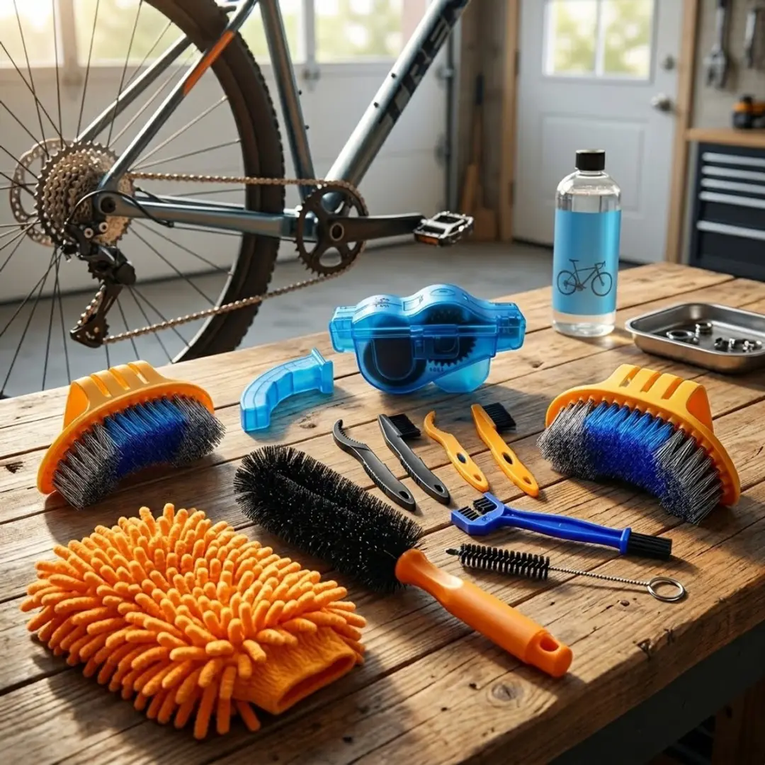 NUVEX Fiets Onderhoudsset 10-delig - Blauw/Oranje/Zwart
