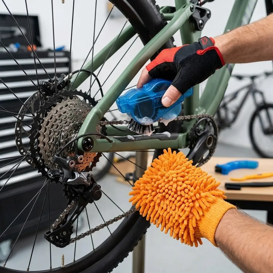 NUVEX Fiets Onderhoudsset 10-delig - Blauw/Oranje/Zwart