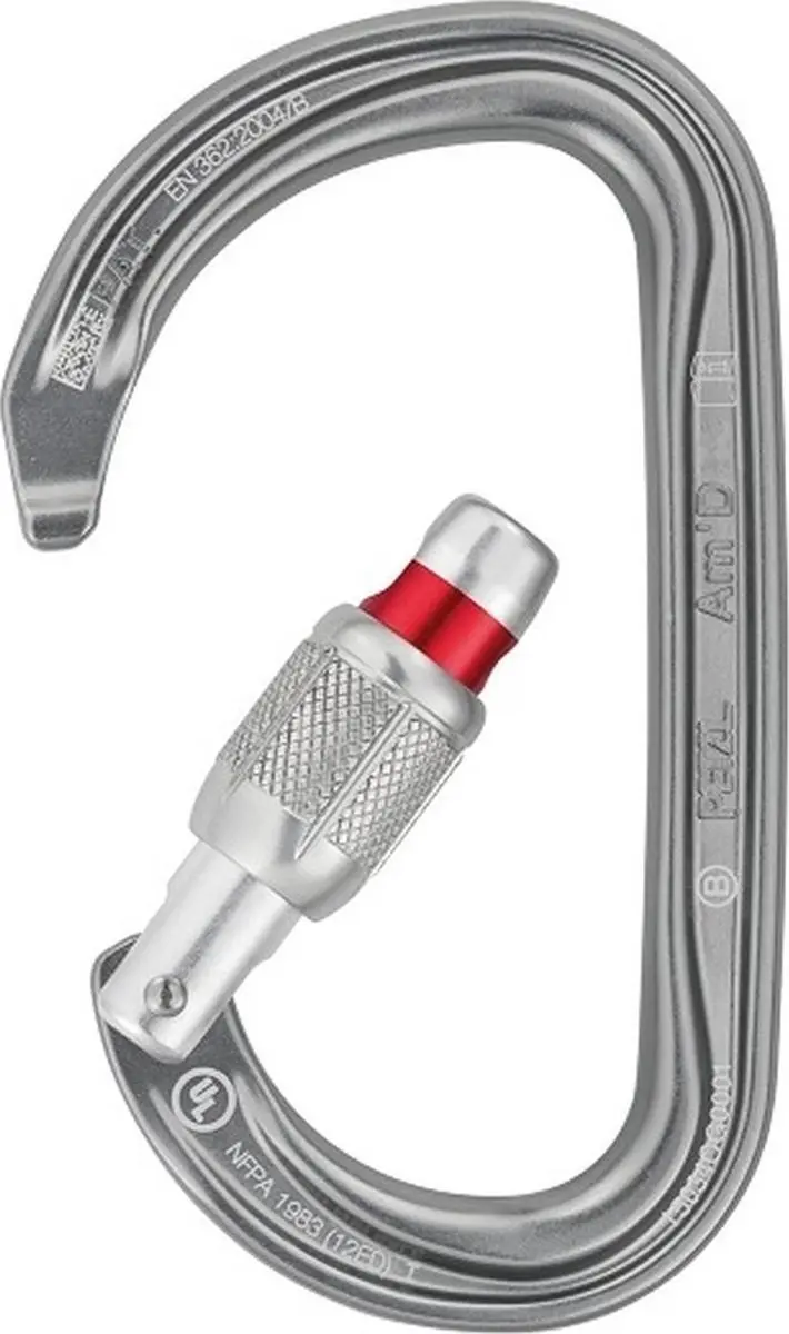 Petzl Am'D Screw Lock M34A SL Karabiner - Zilver