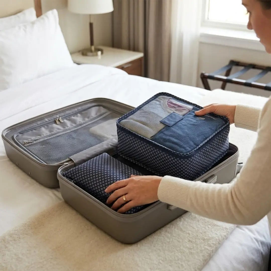 NUVEX Reis Organizer Set 6-delig - Marineblauw Ster