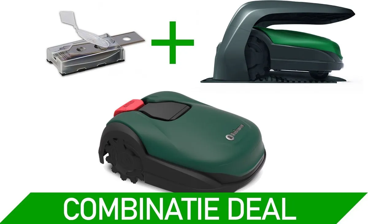 Robomow RK2000 - Robotmaaier - 2000 m² 45% Helling Combo deal (RK2000 + RK Robohome + messenset) - Randmaaifunctie - grasmaaier