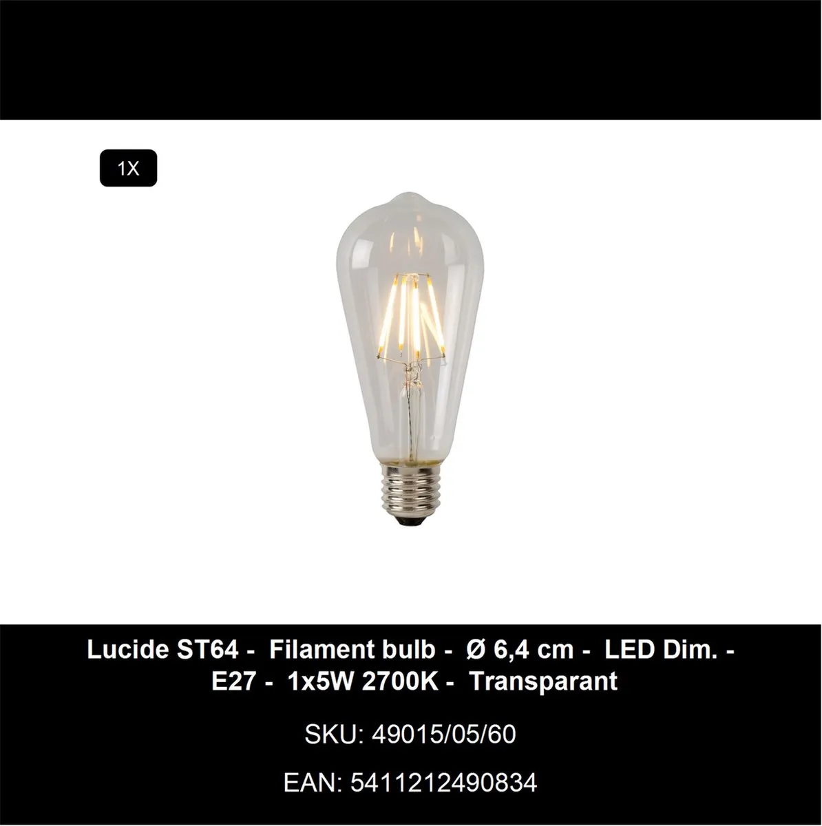 Lucide Claire Wandlamp E27 IP54 - Wit - afbeelding 6 van 6