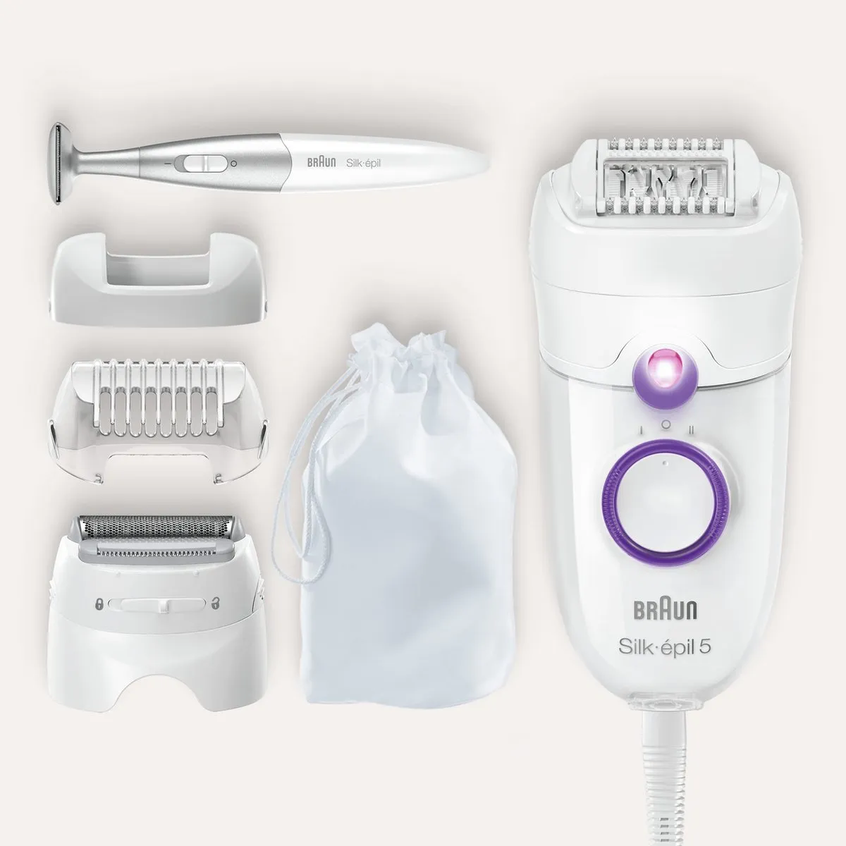 Braun Silk-épil 5-825 Epilator - Wit/Paars