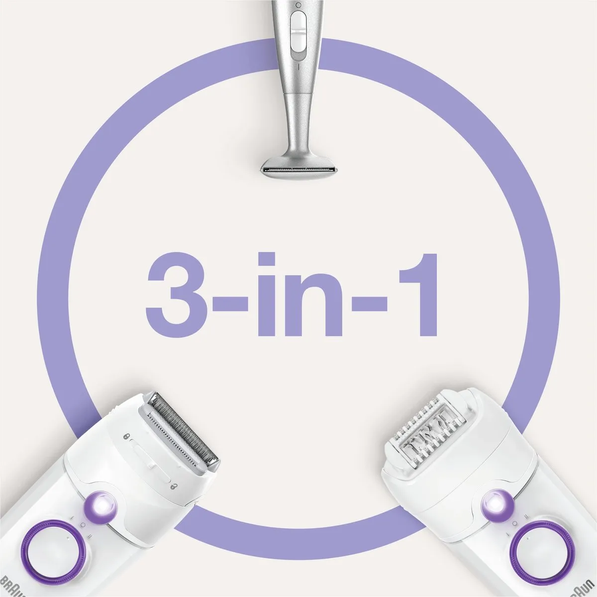 Braun Silk-épil 5-825 Epilator - Wit/Paars