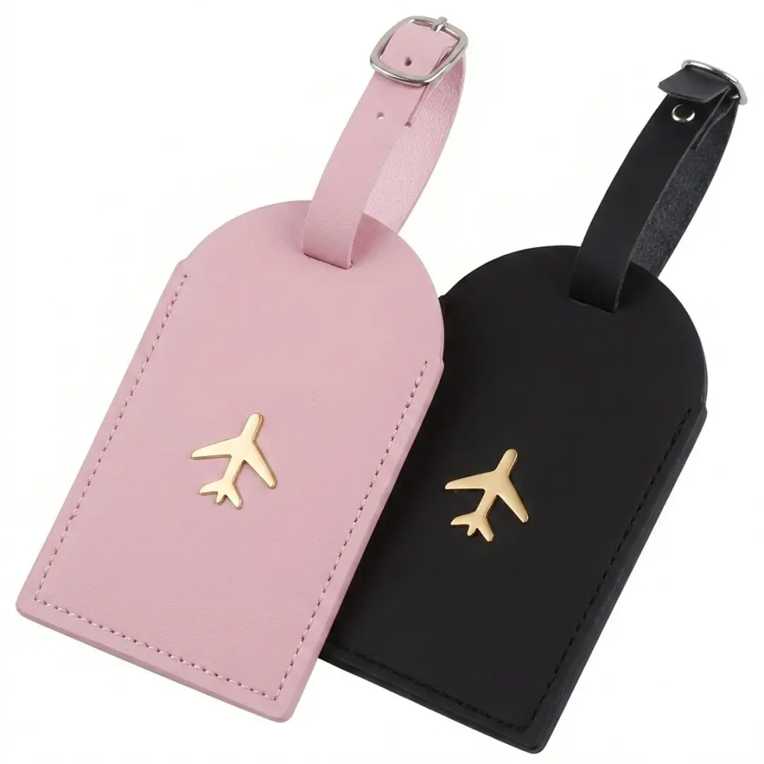 NUVEX Kofferlabels Zwart Roze - 2 Stuks