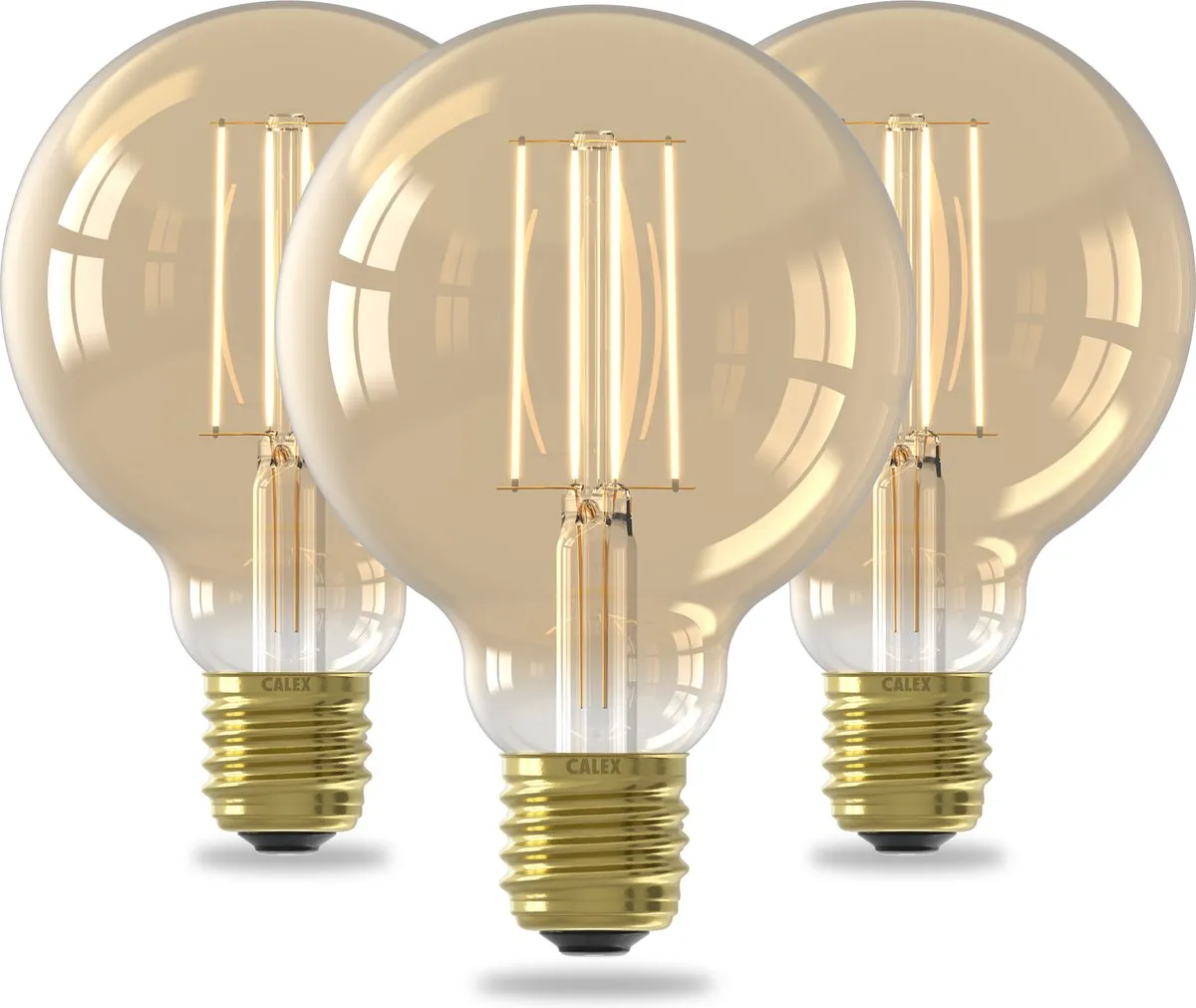 Calex Filament LED G95 E27 5W Warm Wit - 3 Stuks