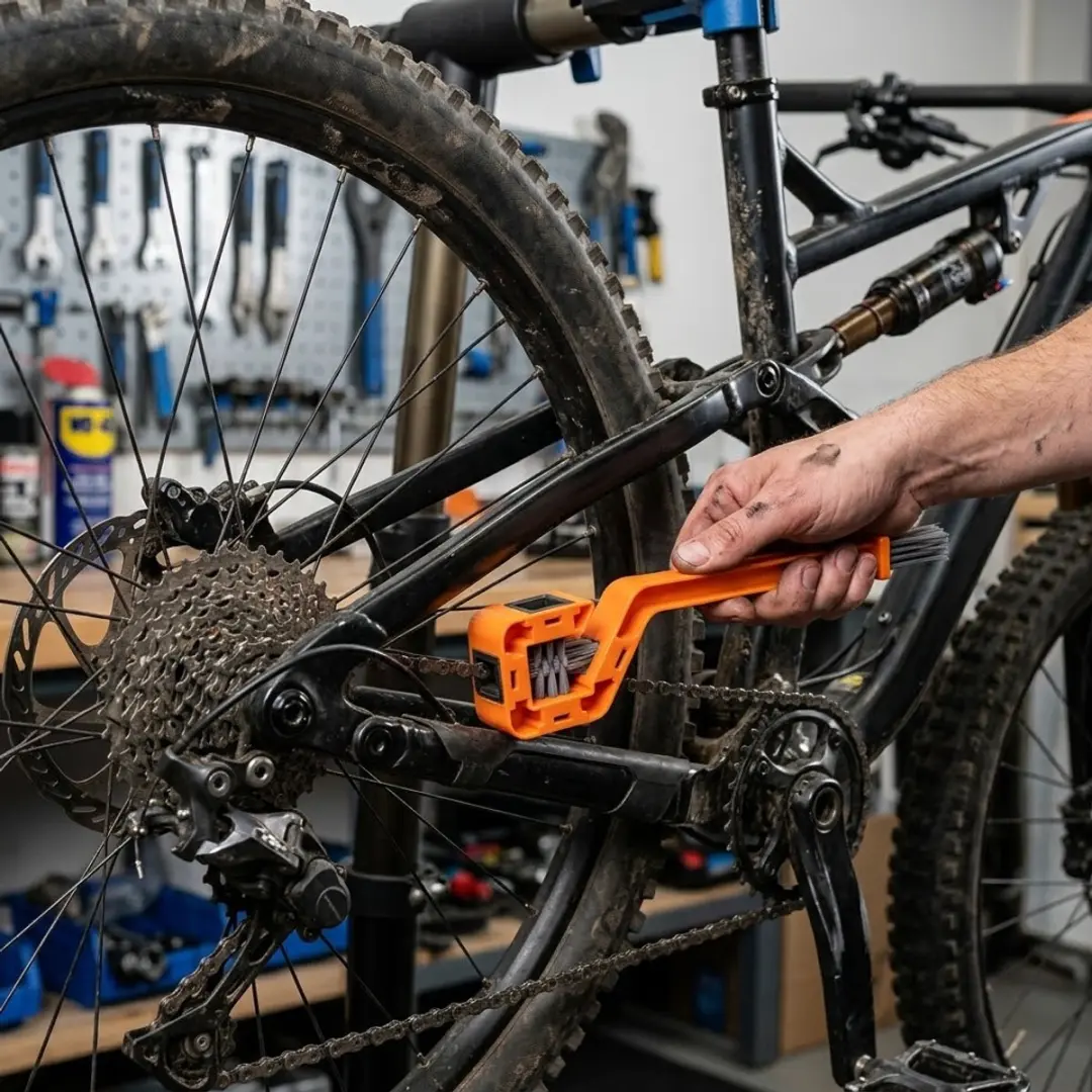 NUVEX Oranje Fietskettingreiniger Borstel