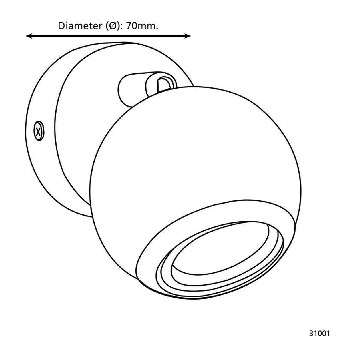 Eglo Bimeda Spot 1 Licht - Wit/Chroom