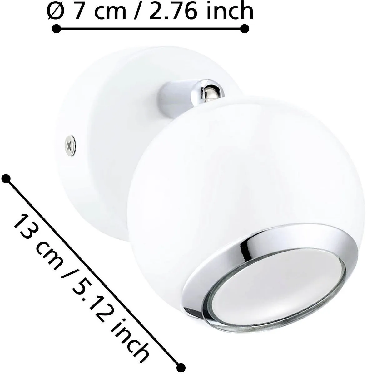 Eglo Bimeda Spot 1 Licht - Wit/Chroom