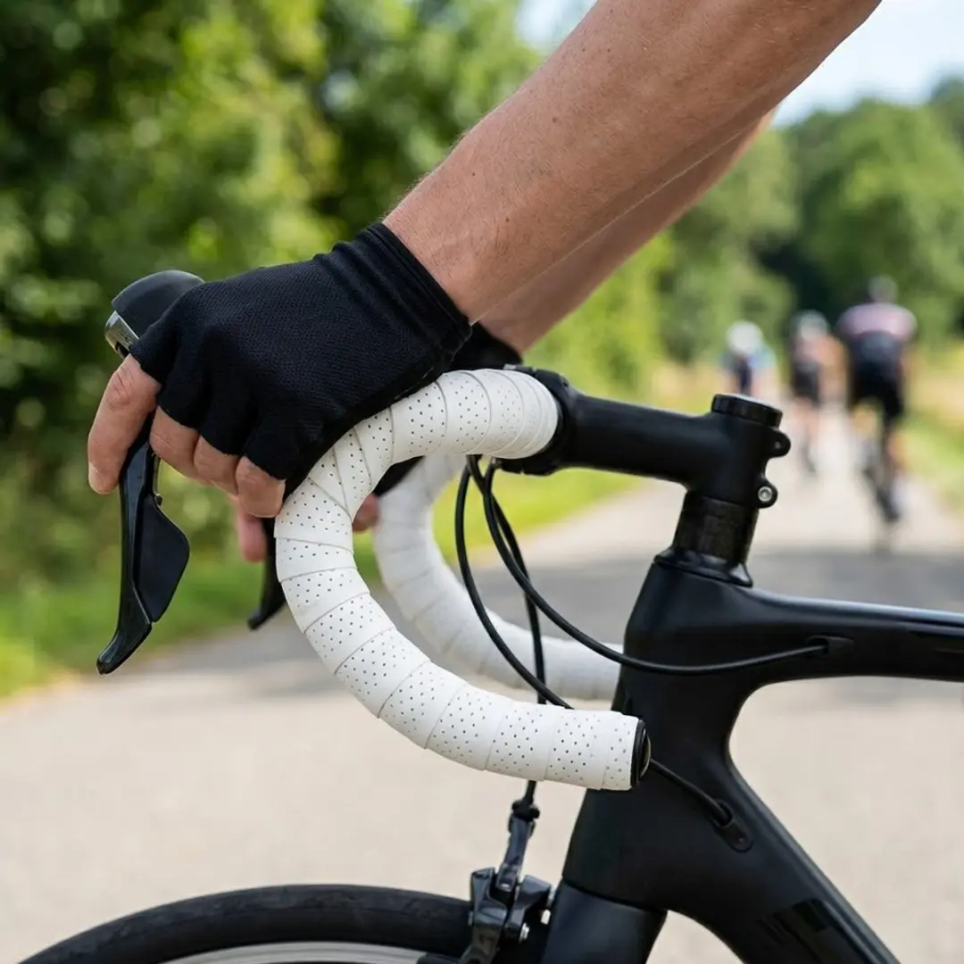 NUVEX Witte Stuurlinten Racefiets - Antislip Geperforeerd - 2 Stuks