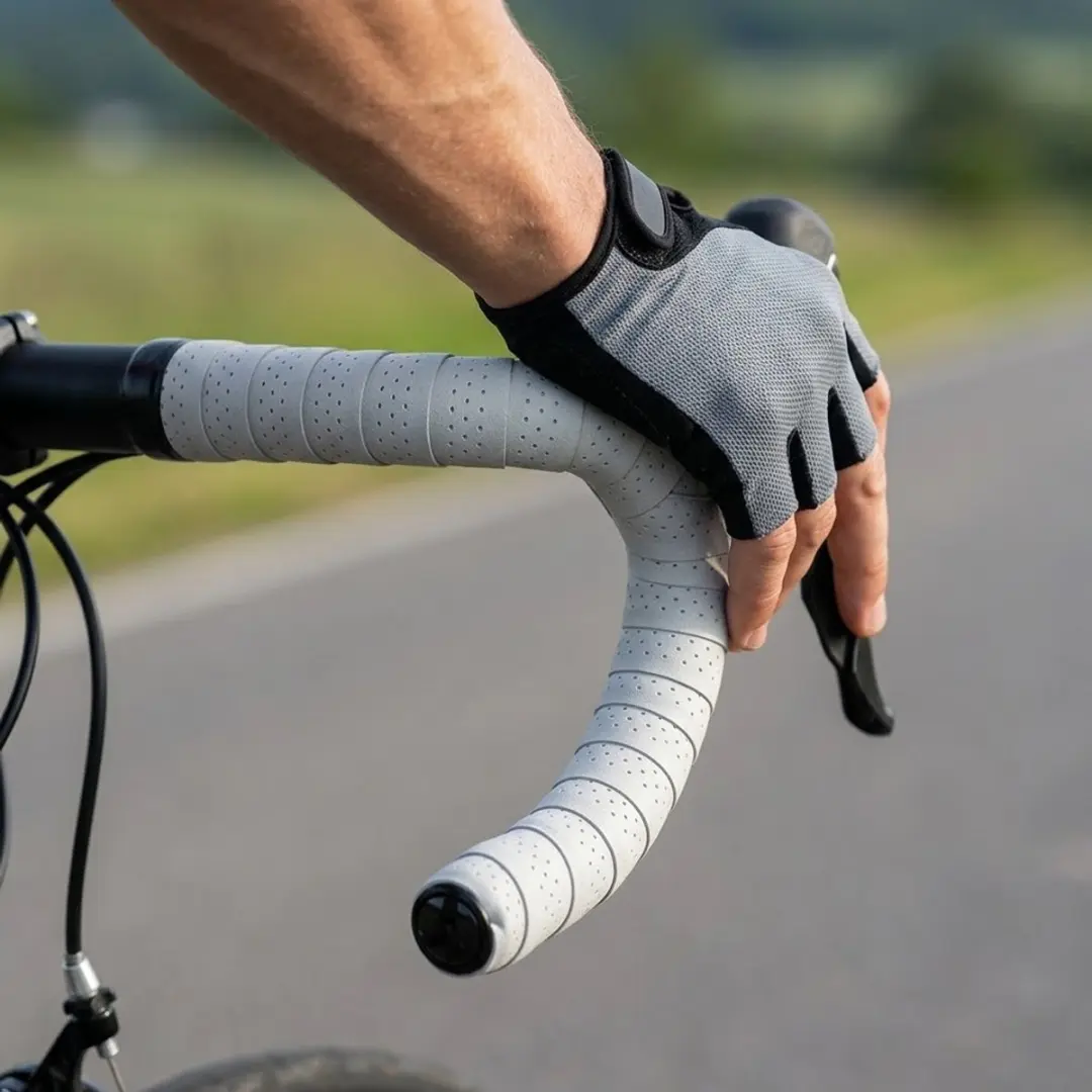 NUVEX Witte Stuurlinten Racefiets - Antislip Geperforeerd - 2 Stuks