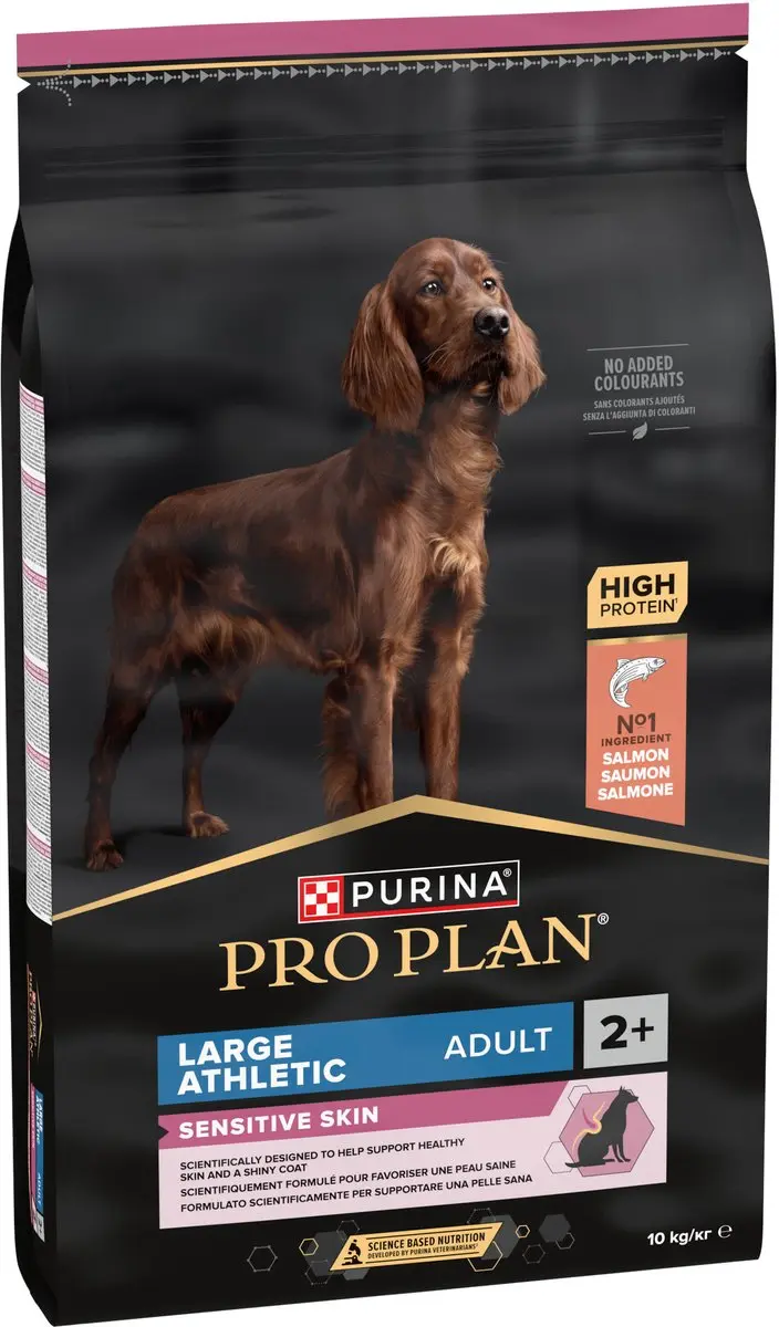 Pro Plan Sensitive Skin Large Athletic Adult Zalm - 10 kg